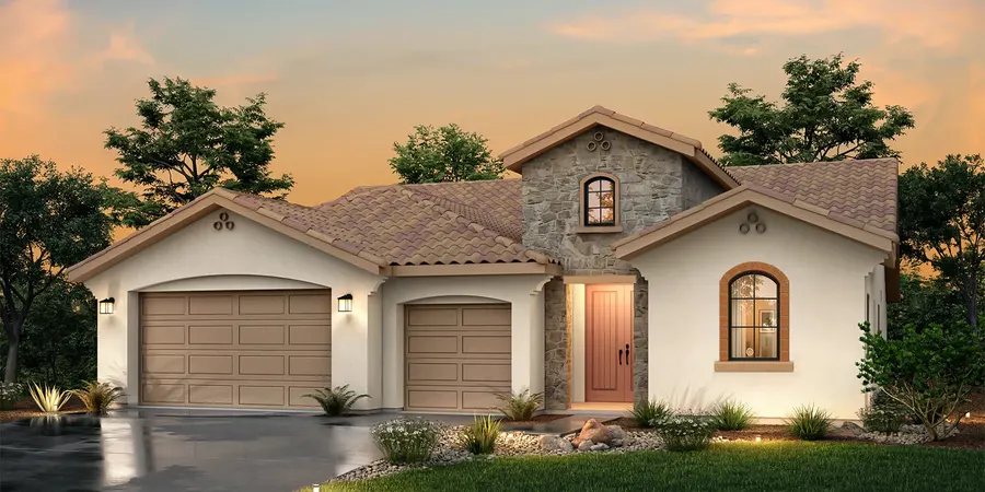 The Shasta Spanish elevation at 7119 Healthland Drive